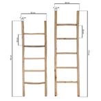 Teakhouten decoratie ladder | Naturel Eiken-Look| 50x5x175
