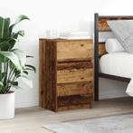 vidaXL Nachtkastjes met 3 lades 2 st 39x35x65 cm oud hout, Verzenden, Nieuw, Hout