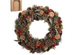 House of Seasons Kerstkrans - Ø50 cm - Groen, Huis en Inrichting, Woonaccessoires | Kransen, Verzenden, Nieuw