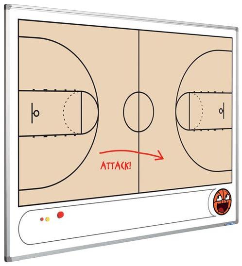 Whiteboard met Basketbalveld - 90 x 120 cm, Zakelijke goederen, Kantoor en Winkelinrichting | Kantoormeubilair en Inrichting, Ophalen of Verzenden