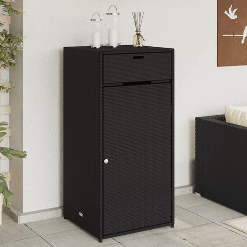 vidaXL Tuinkast 55x55x111 cm poly rattan zwart, Tuin en Terras, Overige Tuin en Terras, Nieuw, Verzenden