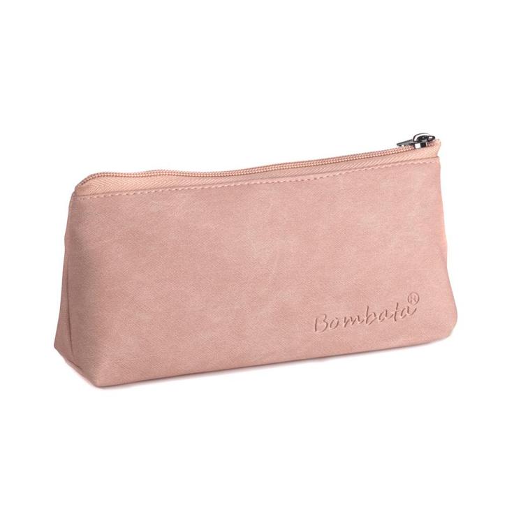 Bombata Denim Etui - Driehoek - Kunstleer - Roze, Diversen, Schoolbenodigdheden, Nieuw, Verzenden
