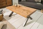 Massief houten salontafel THOR 110cm wild eiken geolied, Huis en Inrichting, Tafels | Salontafels, Ophalen of Verzenden, Nieuw