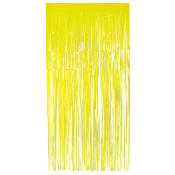 Neon Gele Deurgordijn 2m, Hobby en Vrije tijd, Feestartikelen, Nieuw, Verzenden