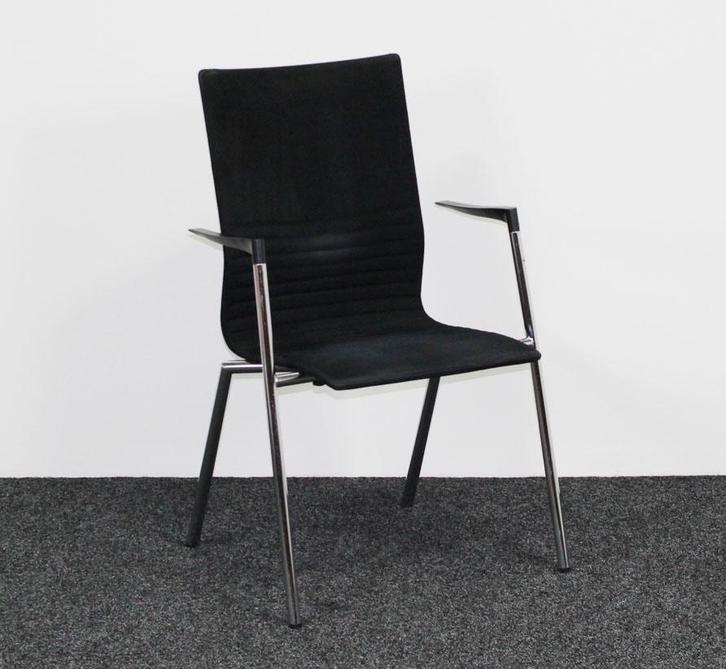 Kantinestoel Vierpoot Zwart, Huis en Inrichting, Stoelen, Gebruikt, Ophalen of Verzenden