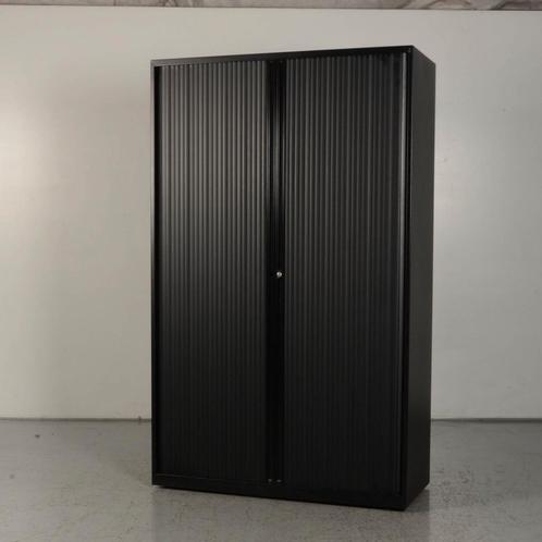Roldeurkast Officenow - Zwart -	195 x 120 cm - Incl. 4, Huis en Inrichting, Kasten | Roldeurkasten en Archiefkasten, Ophalen of Verzenden