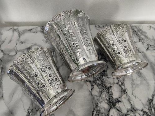 Bekerglas (3) - .835 zilver, Antiek en Kunst, Antiek | Goud en Zilver