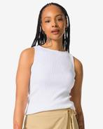 HEMA Dames top Rita rib wit, Kleding | Dames, Verzenden, Nieuw