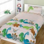 Dekbedovertrek Baby Dino's  - polykatoen - 120x150 + 40x60 c, Kinderen en Baby's, Kinderkamer | Beddengoed, Verzenden, Nieuw