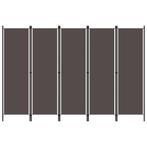 vidaXL Kamerscherm met 5 panelen 250x180 cm antraciet, Huis en Inrichting, Woonaccessoires | Kamerschermen, Verzenden, Nieuw
