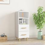 vidaXL Dressoir 34,5x34x90 cm bewerkt hout wit, Huis en Inrichting, Kasten | Dressoirs, Minder dan 50 cm, Verzenden, Nieuw, 25 tot 50 cm