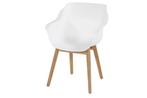 Hartman Sophie Element tuinstoel royal white met teak frame, Tuin en Terras, Tuinsets en Loungesets, Ophalen of Verzenden, Nieuw