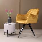 Eetkamerstoel  Velvet Goud - Armstoel Goud  - Stoel Goud, Huis en Inrichting, Stoelen, Ophalen of Verzenden, Nieuw