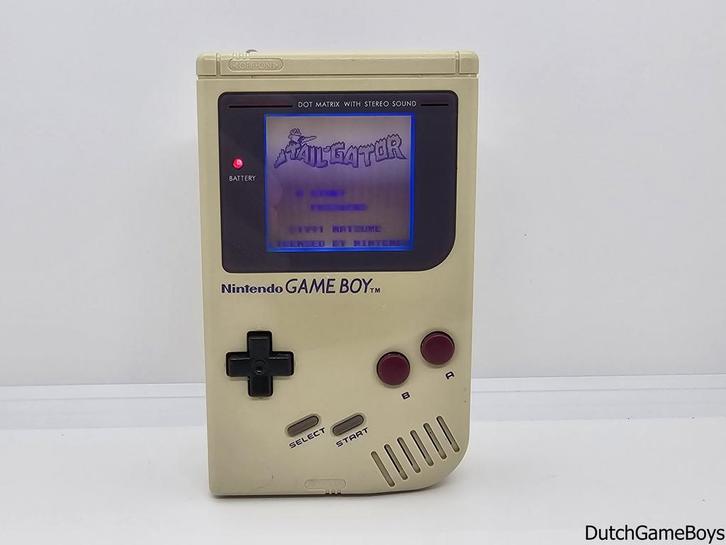 Gameboy Classic - Console + Ips Screen + Backlight, Spelcomputers en Games, Spelcomputers | Nintendo Game Boy, Gebruikt, Verzenden