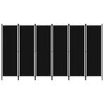 vidaXL Kamerscherm met 6 panelen 300x180 cm zwart, Huis en Inrichting, Woonaccessoires | Kamerschermen, Verzenden, Nieuw