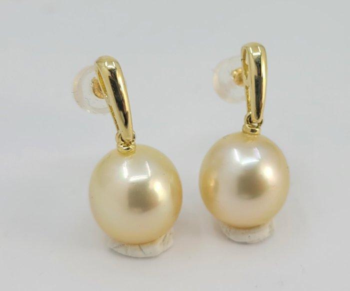 Oorbellen - 14 karaat Geel goud - 11x12mm Zuidzeeparels, Sieraden, Tassen en Uiterlijk, Oorbellen