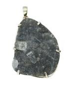 Zilveren Chalcedoon edelsteen vrije vorm XL hanger, Verzenden, Nieuw