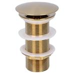 Wastafel Afvoerplug Differnz Always Open 10 cm Mat Goud, Doe-het-zelf en Verbouw, Buizen en Afvoer, Ophalen of Verzenden, Nieuw