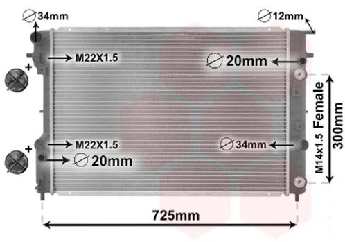 RADIATOR VOOR OPEL OMEGA B 1994-1999 06302006, Auto-onderdelen, Airco en Verwarming, Nieuw, Ophalen of Verzenden