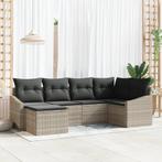 vidaXL 6-delige tuinset met tafel en stoelen inclusief, Verzenden, Nieuw, Rotan, Tuinset