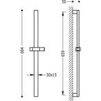 Barras Y Ducha PROJECT glijstang Messing 134516, Doe-het-zelf en Verbouw, Sanitair, Ophalen of Verzenden, Nieuw