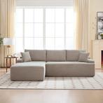 Coredo Bank - Corduroy bekleding - Links - Taupe, Huis en Inrichting, Banken | Bankstellen, Verzenden, Nieuw