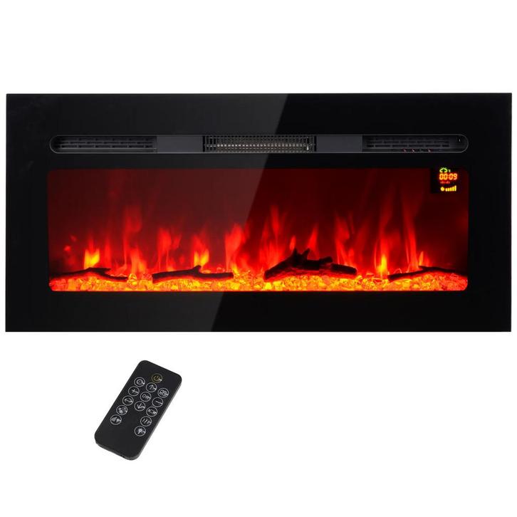 Elektrische Haard Met LED Vlam Effect, 1800 W Wandhaard In 3, Huis en Inrichting, Haarden, Nieuw, Verzenden