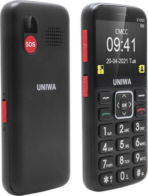Uniwa V909T en V1000 senioren telefoon refurbished, Telecommunicatie, Mobiele telefoons | Overige merken, Zonder abonnement, Klassiek of Candybar