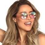Holografische Partybril Delusion Roze, Kleding | Dames, Ophalen of Verzenden, Nieuw