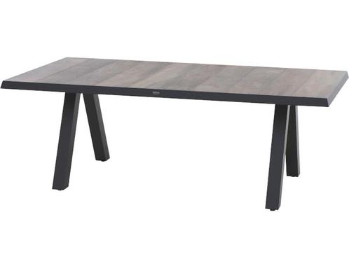 Siena Garden Tirana Eettafel 200x100cm Antraciet - Grijs, Tuin en Terras, Tuintafels, Ophalen of Verzenden
