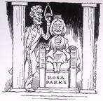 Pentekening Amerika - Rosa Parks Lincoln gedenkteken burg..., Antiek en Kunst, Verzenden