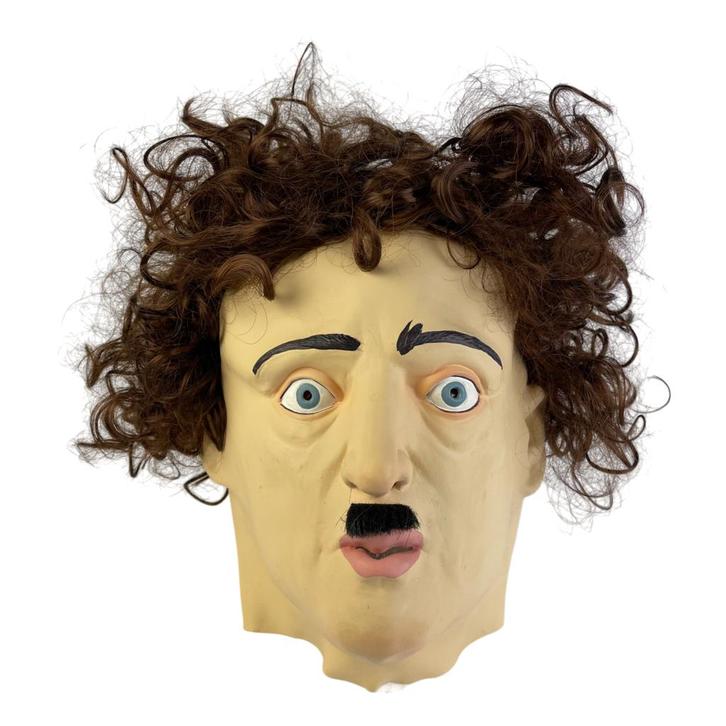 Man masker bruine haren met snor (Allan Poe / Ron Jeremy), Kleding | Dames, Carnavalskleding en Feestkleding, Nieuw, Verzenden