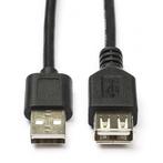 USB verlengkabel | 0.2 meter | USB 2.0 (100% koper), Computers en Software, Pc- en Netwerkkabels, Verzenden, Nieuw