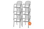 Set van 6 - Royal Garden Carlo strekmetaal stapelbare, Verzenden, Nieuw, Overige materialen