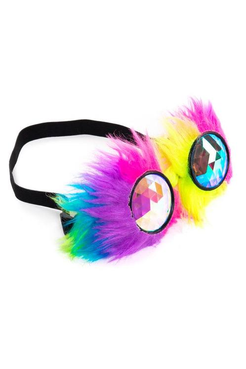 Goggles Steampunk Bril Regenboog Bont Montuur Caleidoscoop G, Kleding | Dames, Carnavalskleding en Feestkleding, Nieuw, Carnaval