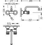 Ese-23 Inbouw keukenset Afstand vanaf muur 260 mm 123215, Ophalen of Verzenden, Nieuw