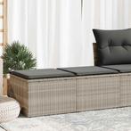 vidaXL 2-delige Loungeset met kussens poly rattan acacia, Verzenden, Nieuw, Rotan, Loungeset
