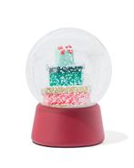 HEMA Sneeuwbol 8x10.5x8cm glas, Diversen, Kerst, Verzenden, Nieuw