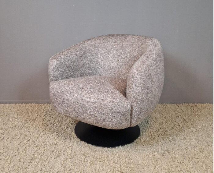 Fauteuil Preston Bouclé draaibaar - Bruin, Huis en Inrichting, Fauteuils, Nieuw, Ophalen of Verzenden