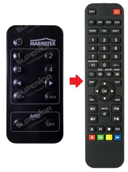 Vervangende Marmitek Connect 421 UHD/3D afstandsbediening, Audio, Tv en Foto, Afstandsbedieningen, Verzenden