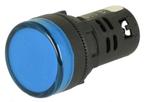 Controlelampje - LED indicator - 230V - 22mm - Blauw, Doe-het-zelf en Verbouw, Elektra en Kabels, Nieuw, Ophalen of Verzenden