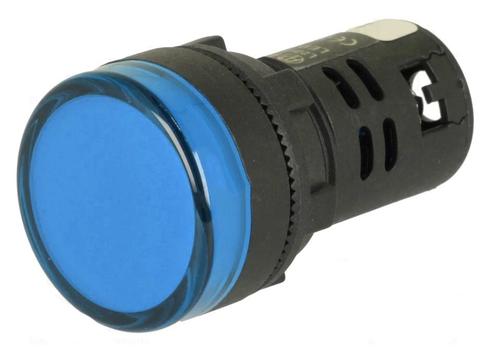 Controlelampje - LED indicator - 230V - 22mm - Blauw, Doe-het-zelf en Verbouw, Elektra en Kabels, Schakelaar, Nieuw, Ophalen of Verzenden