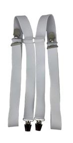 Witte Bretels met 4 extra sterke clips, Kleding | Heren, Riemen en Ceinturen, Verzenden, Nieuw