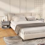 vidaXL Nachtkastjes 2 st 45x34x44 cm bewerkt hout betongrijs, Huis en Inrichting, Minder dan 45 cm, Verzenden, Nieuw, Minder dan 55 cm