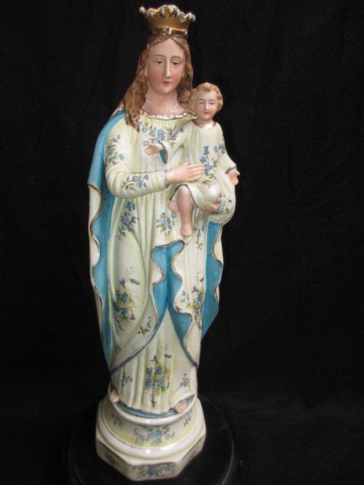 Beeld - Madonna met Kind - 40 cm - Biscuit porselein - Early, Antiek en Kunst, Antiek | Boeken en Bijbels