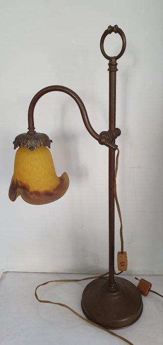 Tafellamp - Gepatineerd brons - Art Deco bureau lamp, Antiek en Kunst, Curiosa en Brocante