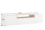 TV-bord LOFT 160 cm hangend wit naturel - 47807, Ophalen of Verzenden, Nieuw