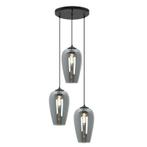 Design hanglamp grijs, Andy, Huis en Inrichting, Lampen | Hanglampen, Design, Nieuw, Ophalen of Verzenden, Glas