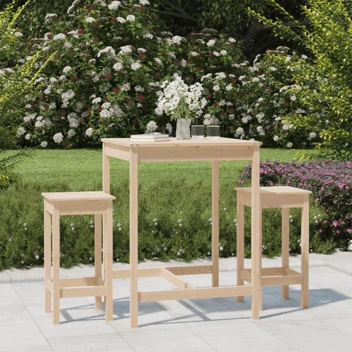 vidaXL 3-delige Tuinbarset massief grenenhout, Tuin en Terras, Tuinsets en Loungesets, Nieuw, 3 zitplaatsen, Verzenden