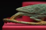 Middeleeuws Gothic - Bronzen vogelvormige vuursteen Relikwie